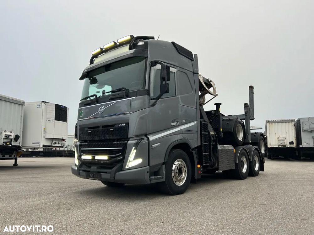 Volvo FH650, 6x4, Palfinger 260Z,Greifer, remorca Doll, Factura externa