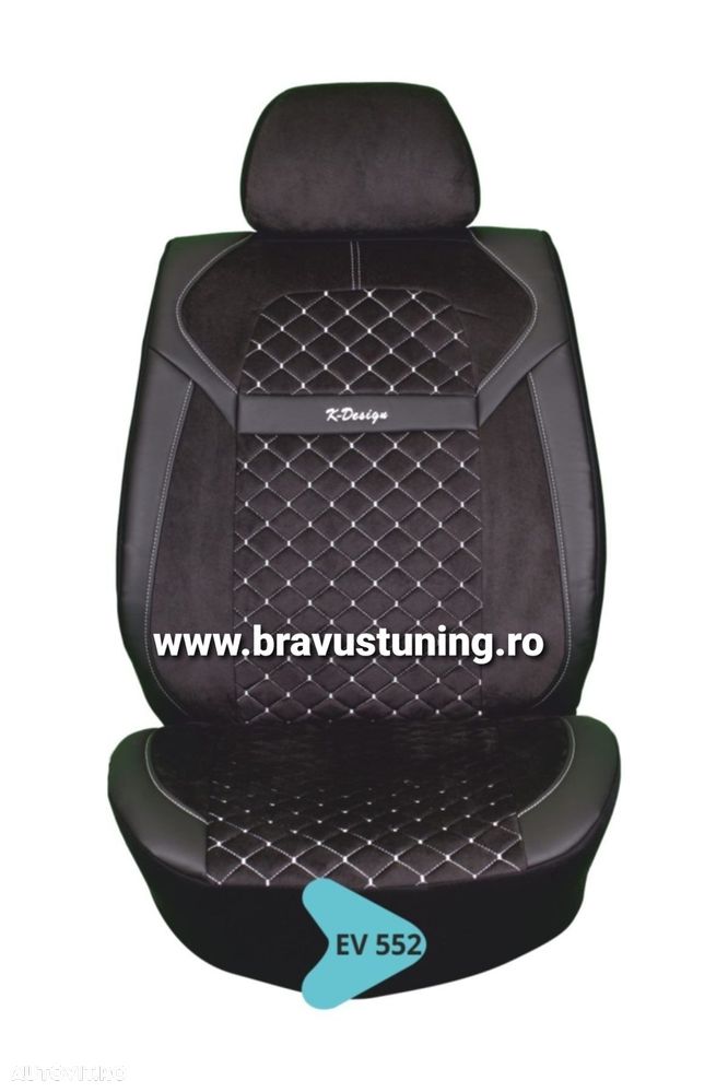 Huse scaun auto LUX Material tip ALCANTARA +Piele Ecologica - 2