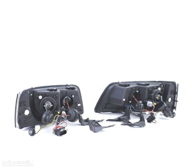 FARÓIS LUZ DIURNA LED VOLKSWAGEN VW T5 03-10 FUNDO PRETO - 3