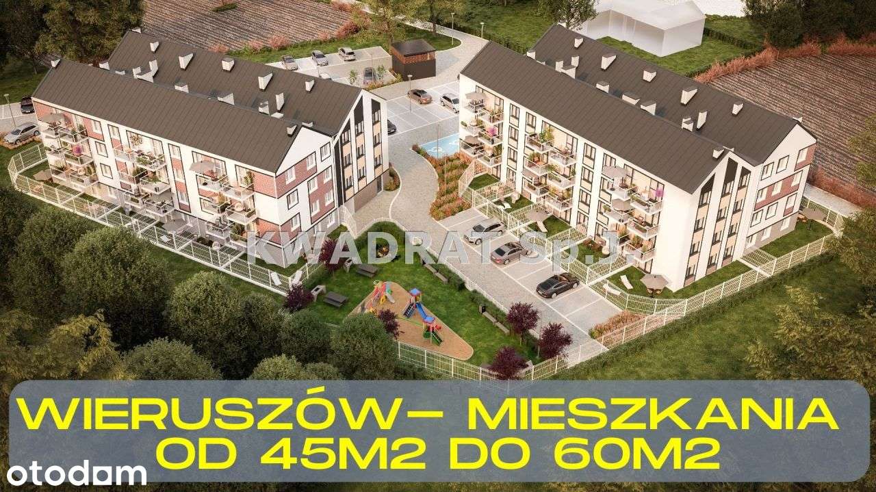 Mieszkanie na sprzedaż, 2 pokoje, 45 m², Wieruszów