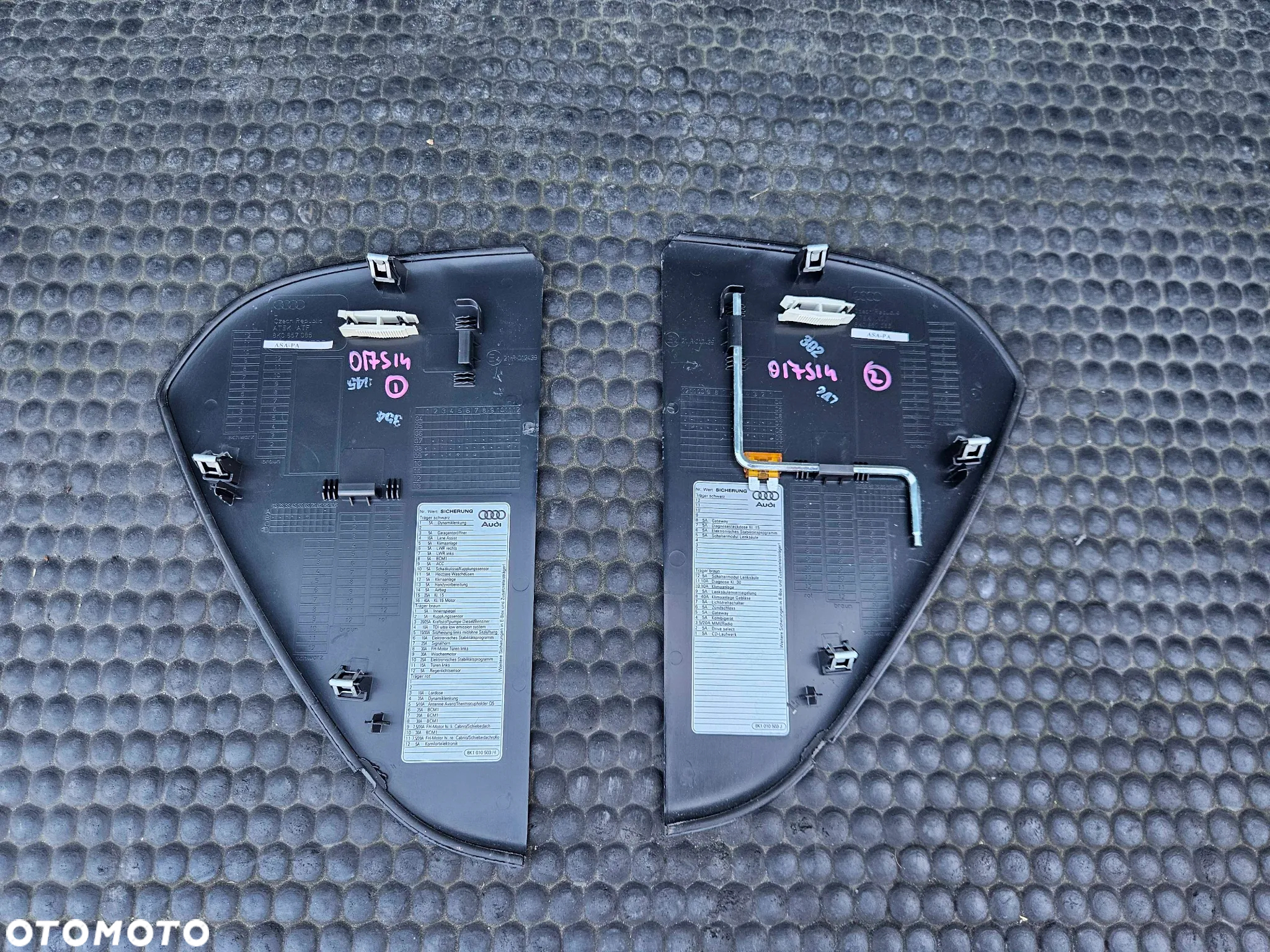 Oslona Slupka Progu Plastik Konsola Tapicerka Poszycie Wnetrza Czarne AUDI A4 B8 Sedan Kombi - 3