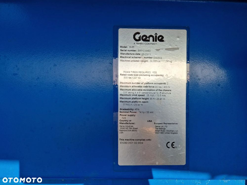 Genie S-85, 860SJ - M381 - 9