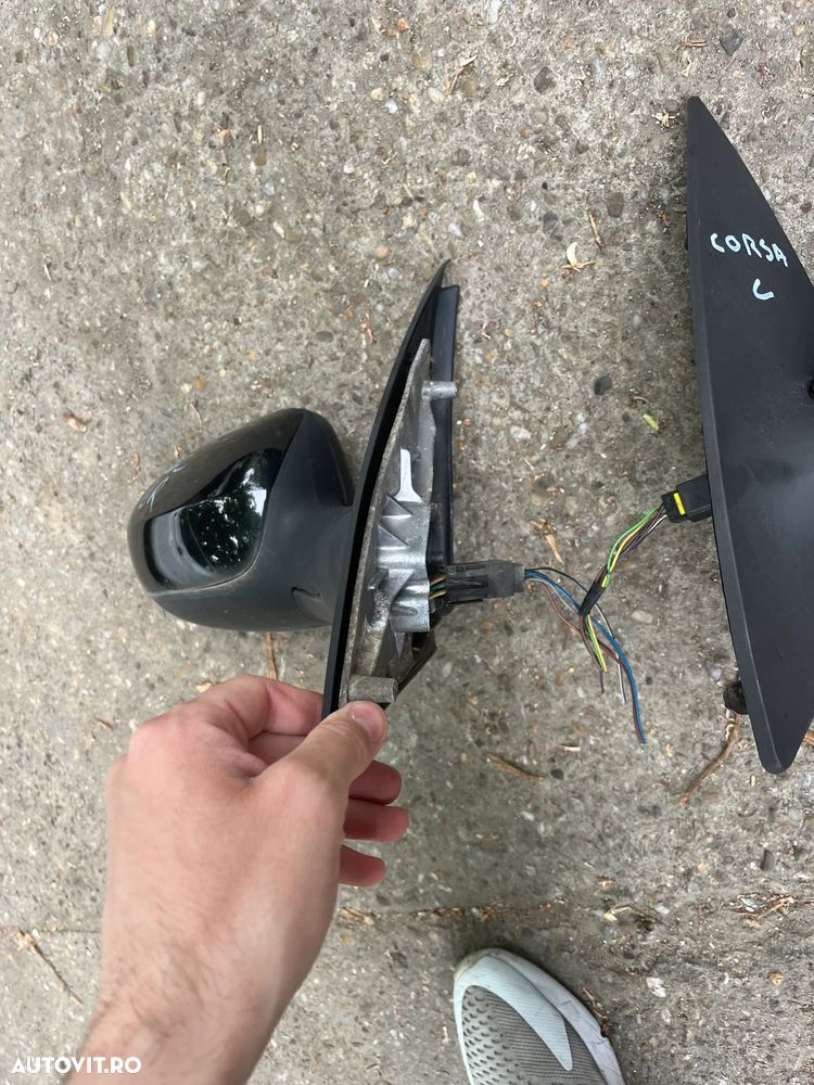 Oglinda stanga/Oglinda dreapta Opel Corsa C negru electrica - 6