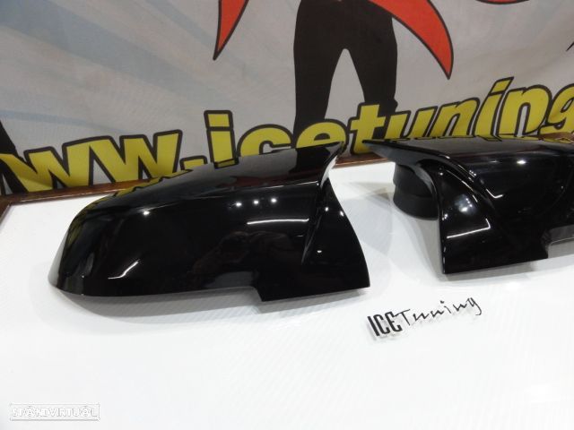 Capas, carcaça de espelhos M3 look em preto brilhante BMW F22, F23, F30, F20/F21 12-14, F30, F31, F32, F33, F34, F36, X1 E84. E87, i3 - 2