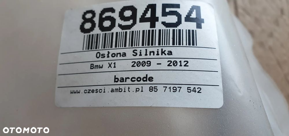 Osłona pokrywa silnika BMW E81 E87 E90 E91 2.0D 7797410 - 8