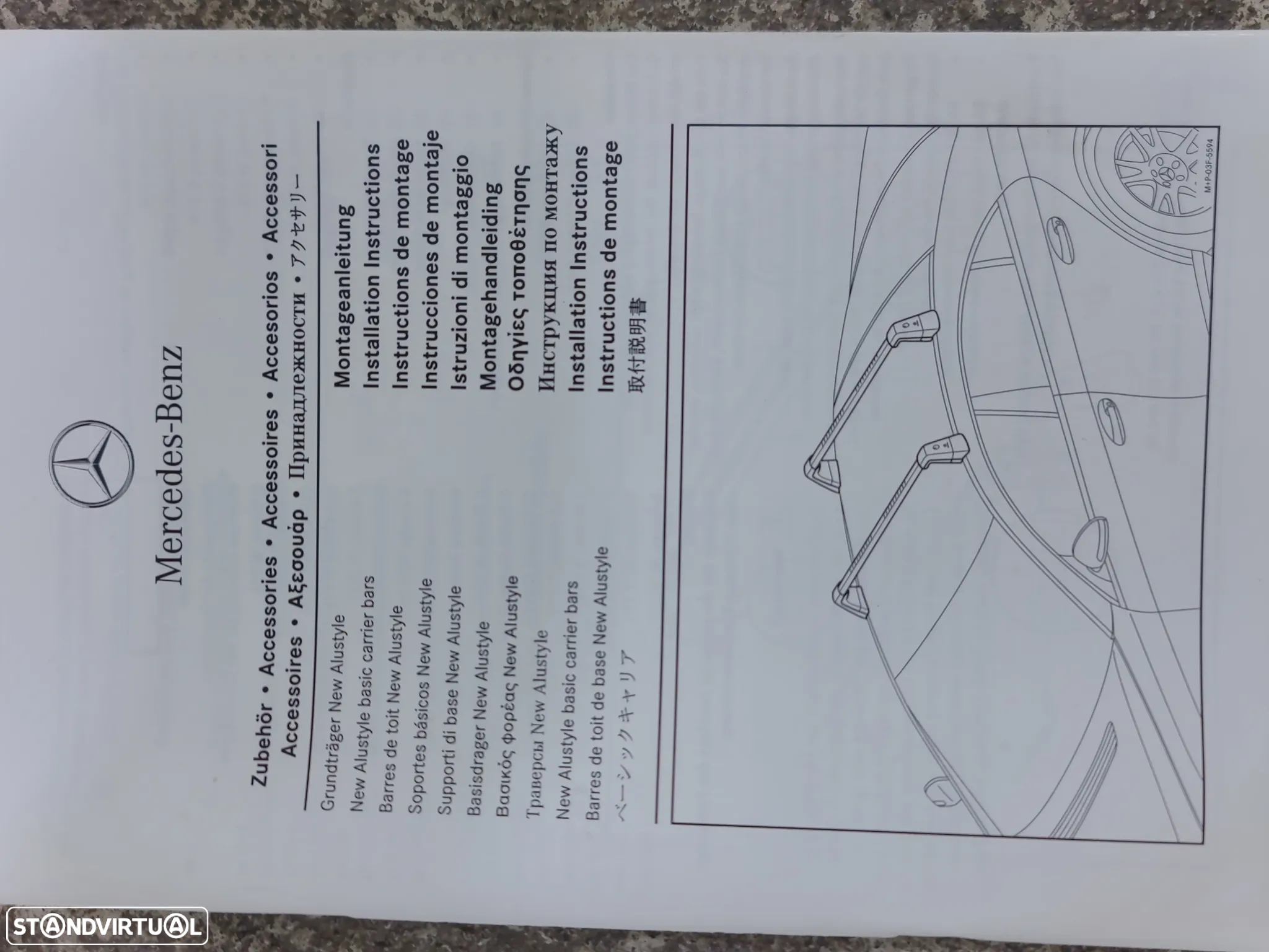 kit Rack Barras Tejadilho Mercedes Classe C W204 Sedan Novas Originais A2048901393 - 2