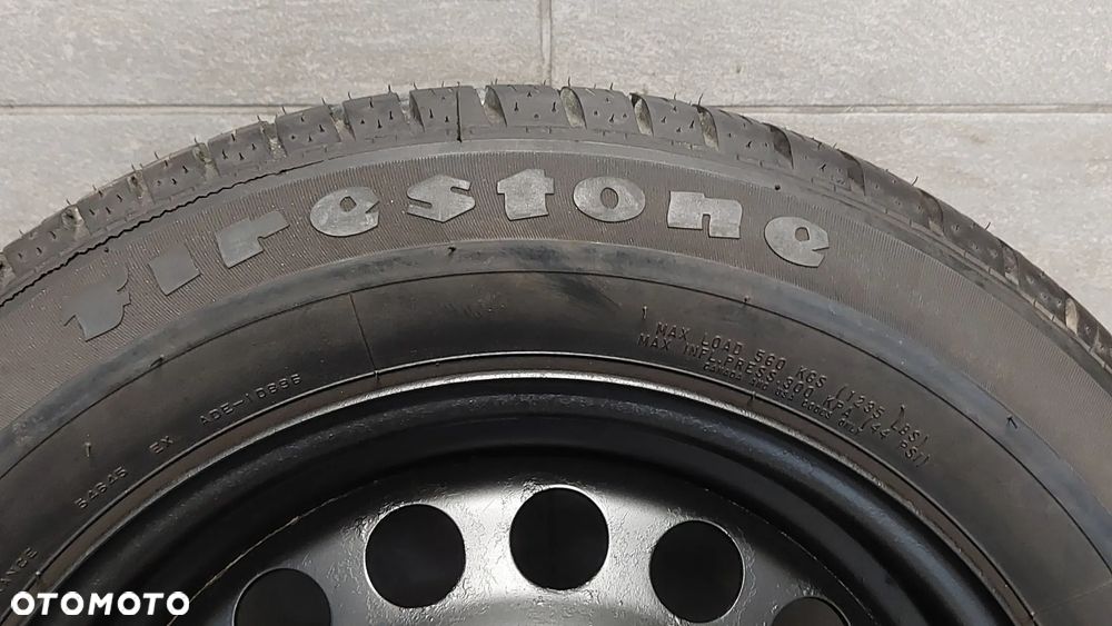 KOŁO ZAPASOWE OPEL 15 CALI FELGA STALOWA OPONA FIRESTONE FIREHAWK 700 R2008 BIEŻNIK 8mm NR 2150141 195/60 R15 - 3