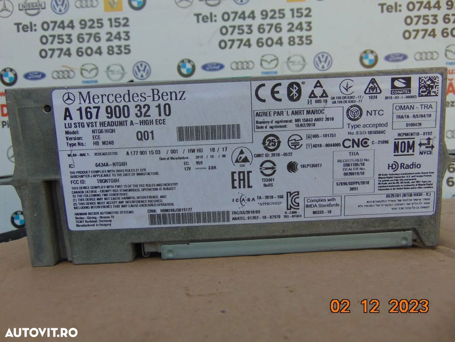 Unitate media Mercedes W177 W247 w167 CLA GLA ntg6 modul navigatie - 3