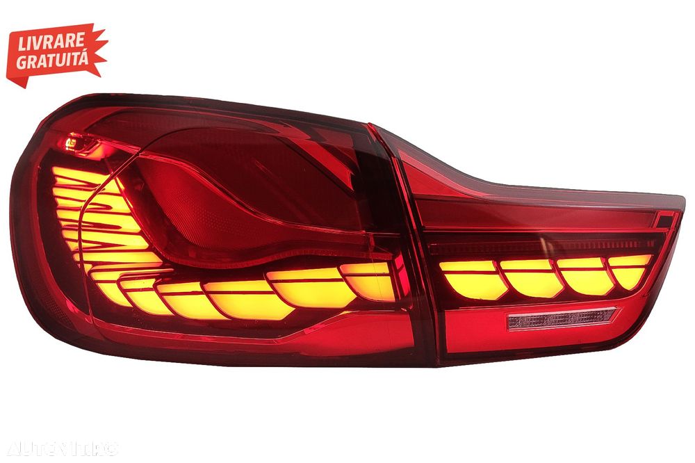 Stopuri OLED BMW Seria 4 F32 F33 F36 M4 F82 F83 (2013-03.2019) Rosu Clar cu Semnal- livrare gratuita - 2