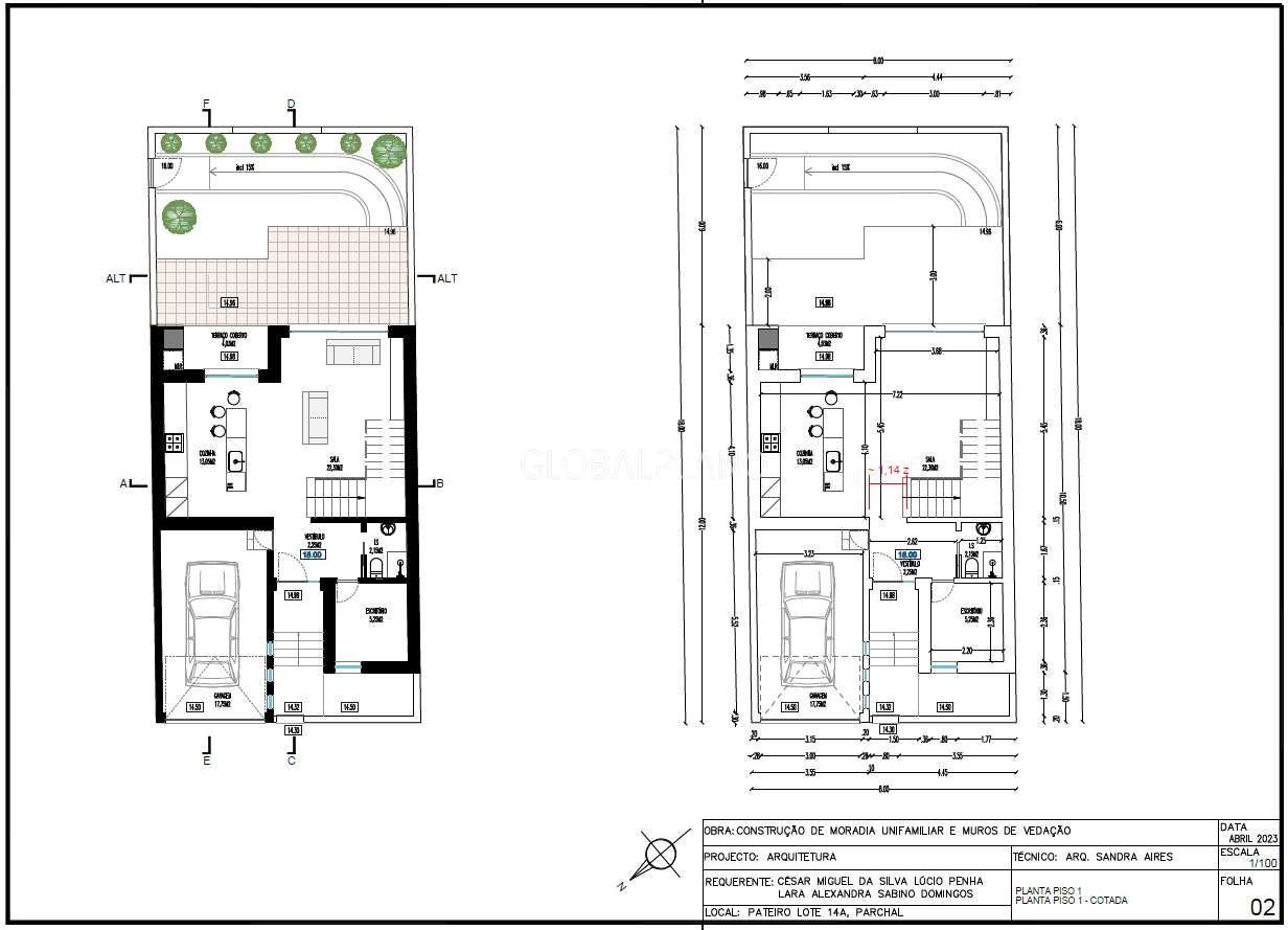 Moradia de dois pisos T2+1 em construção no Parchal - Grande imagem: 2/6