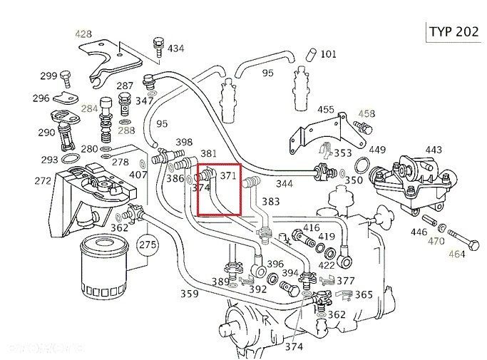 MERCEDES VITO W638 Przewód paliwa OM601 - 2