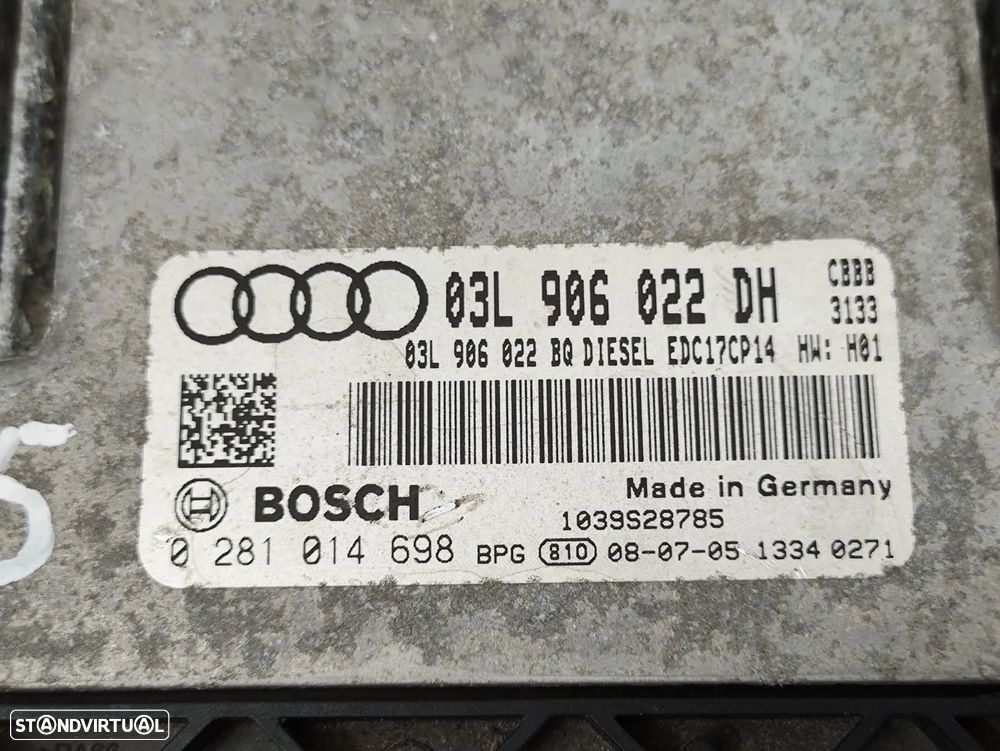 Centralina Bosch Original VW VAG Audi CBB 170cv 0281014698 EDC17CP14 03L906022DH 03L906022BQ - 6