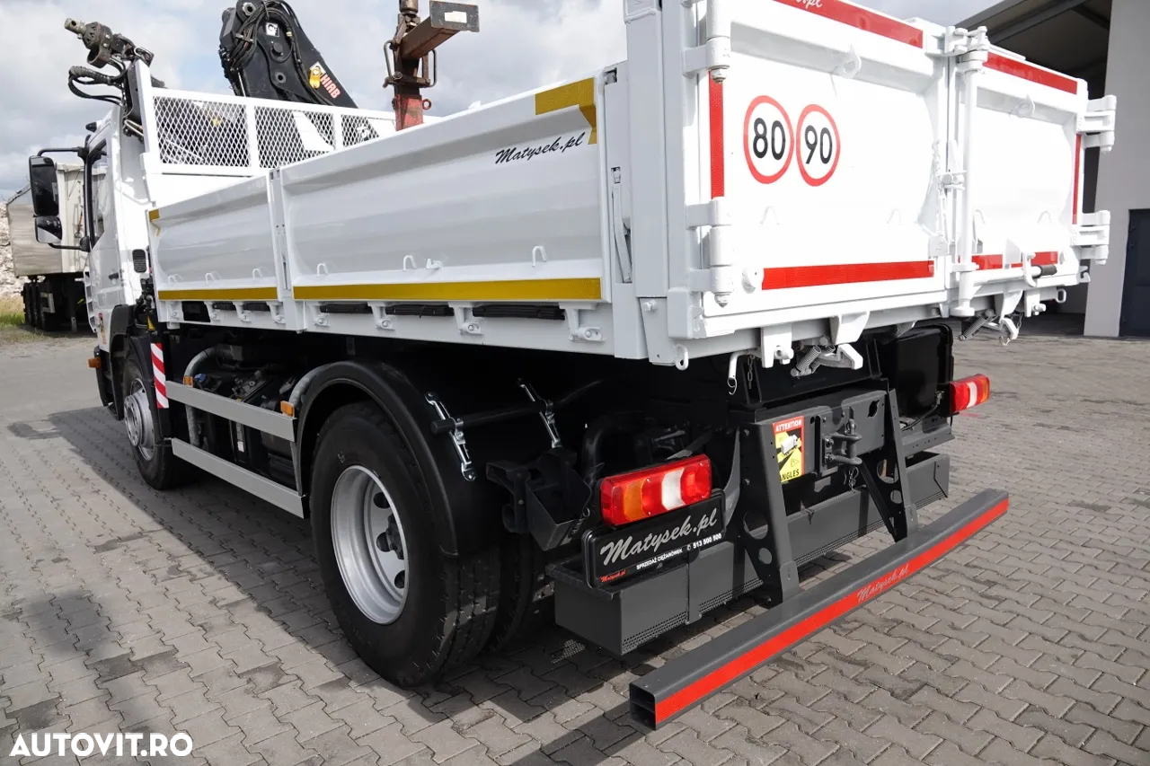 Mercedes-Benz ATEGO 1627 / 4X2 / BASCULĂ 3 LATERALE + HDS HIAB 099 BS-2 / PILOT / ROTATOR / FURCĂ / ANVELOPE 100% / IMPORTAT - 16