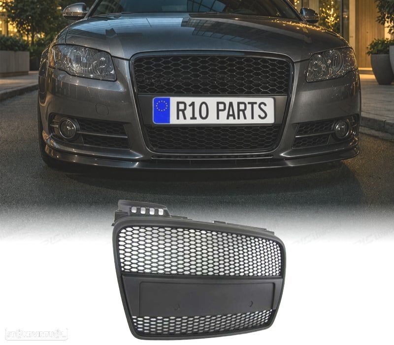 GRELHA FRONTAL COLMEIA AUDI A4 B7 04-08 PRETA - 1