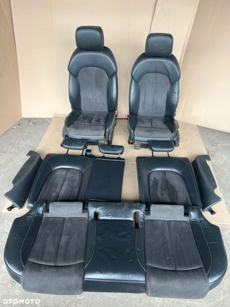AUDI A6 C7 FOTELE KANAPA SKÓRA ALCANTARA GRZANE S-LINE SLINE - 1