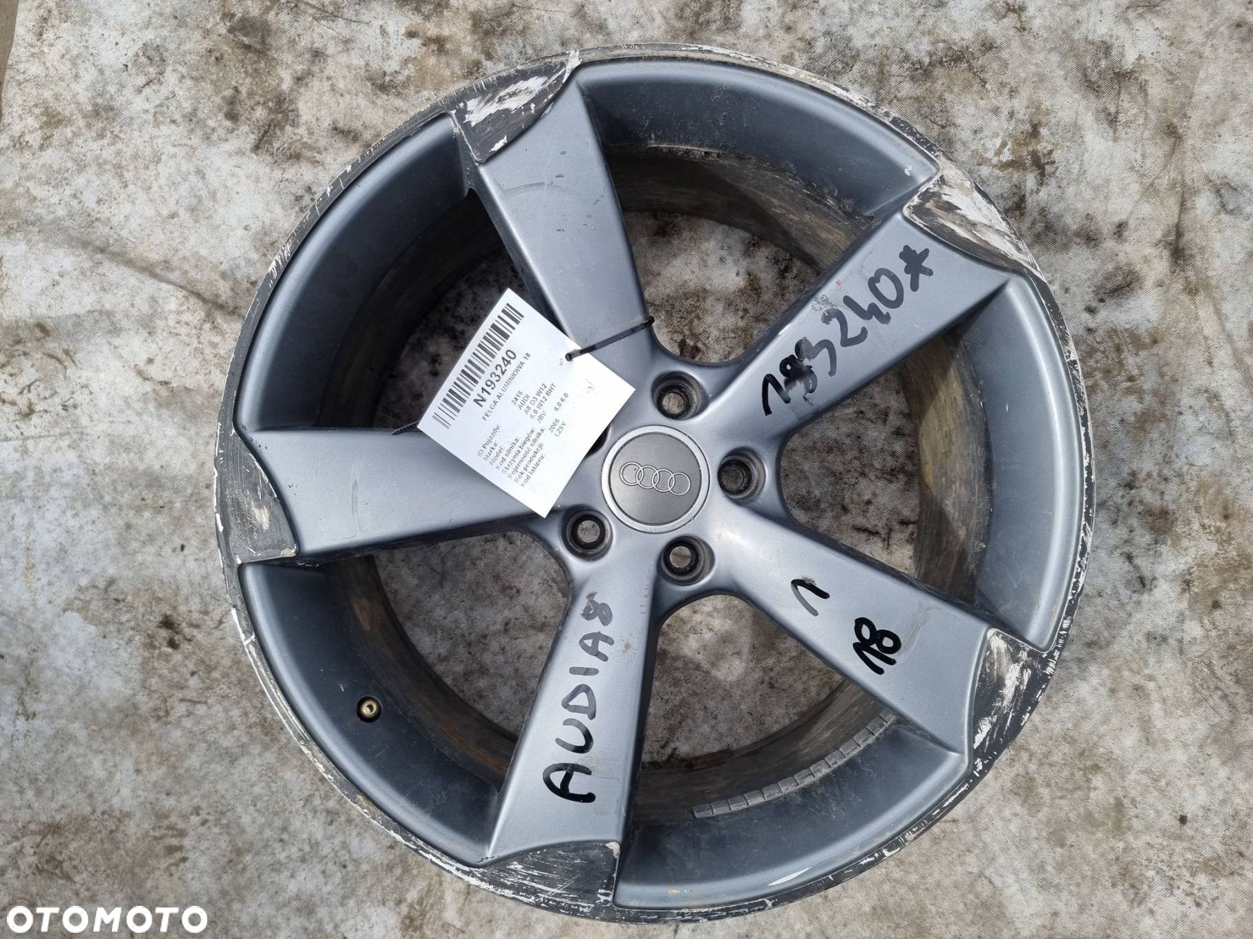 FELGA ALUMINIOWA 18 AUDI A8 D3 W12 19X8,5J - 1