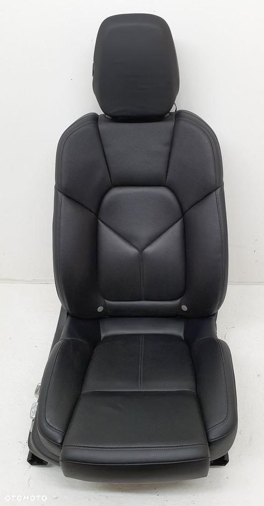 FOTEL PRAWY PRZEDNI PRZÓD PASAŻERA SKÓRA GRZANY PORSCHE CAYENNE II 7P5 EURO - 1