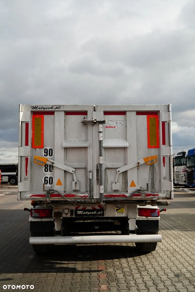 Benalu WYWROTKA / 27 m3 / ALUMINIOWA / OŚ PODNOSZONA / WAGA: 5 100 KG /  ELEKTRYCZNA PLANDEKA - 12