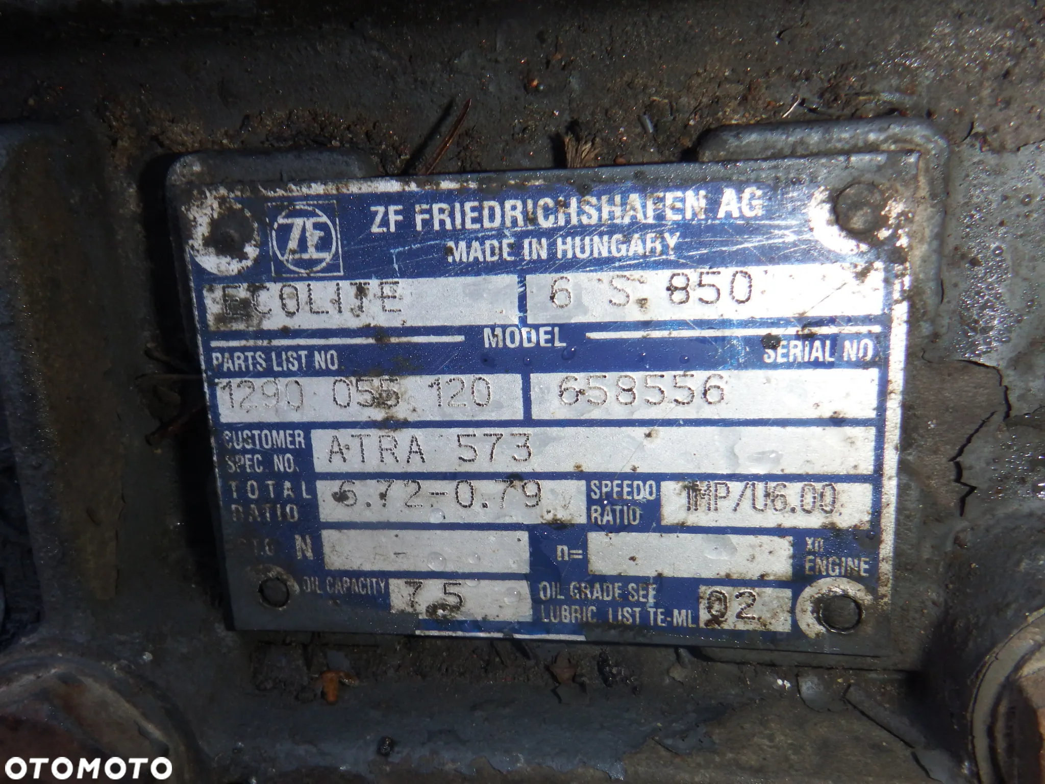 Skrzynia Biegów ZF 6S850 EcoLite Daf LF - 2