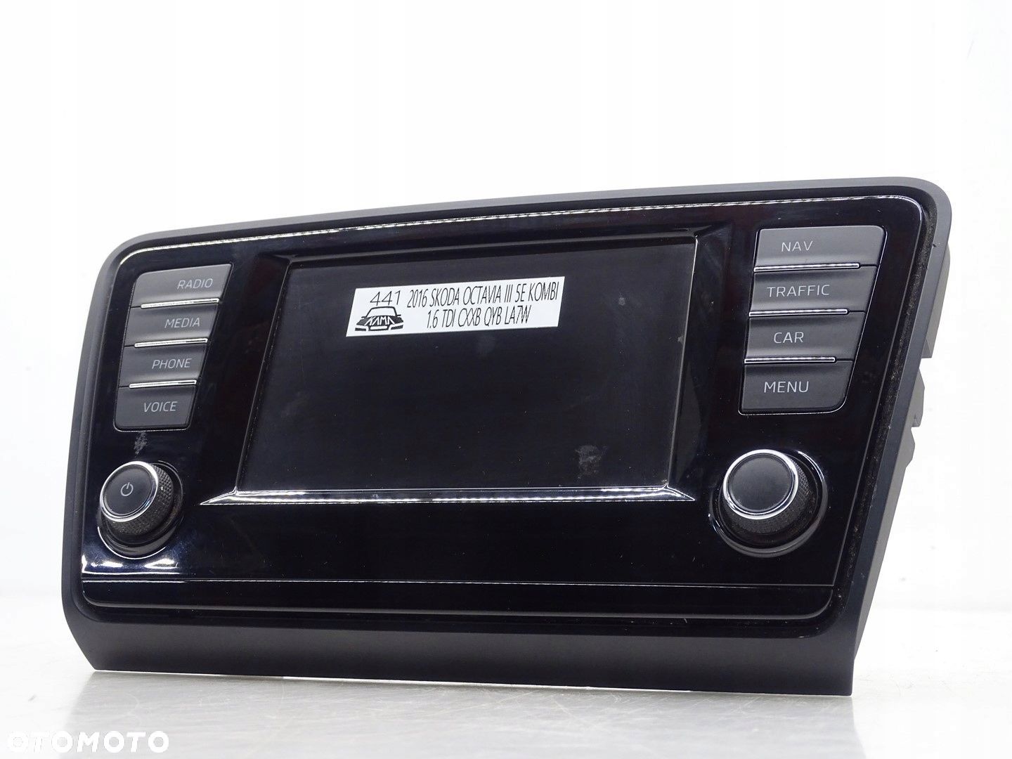 EKRAN WYŚWIETLACZ MONITOR LCD MMI NAVI RADIA SKODA OCTAVIA III 5E0919605J - 1
