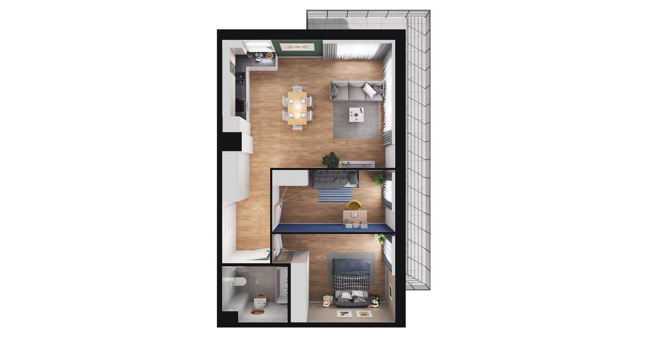 3-pokojowe mieszkanie 66m2 + balkon Bez Prowizji - Pełny obrazek: 2/23