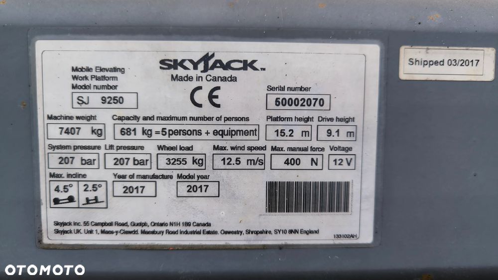 Skyjack SJ 9250 - 7