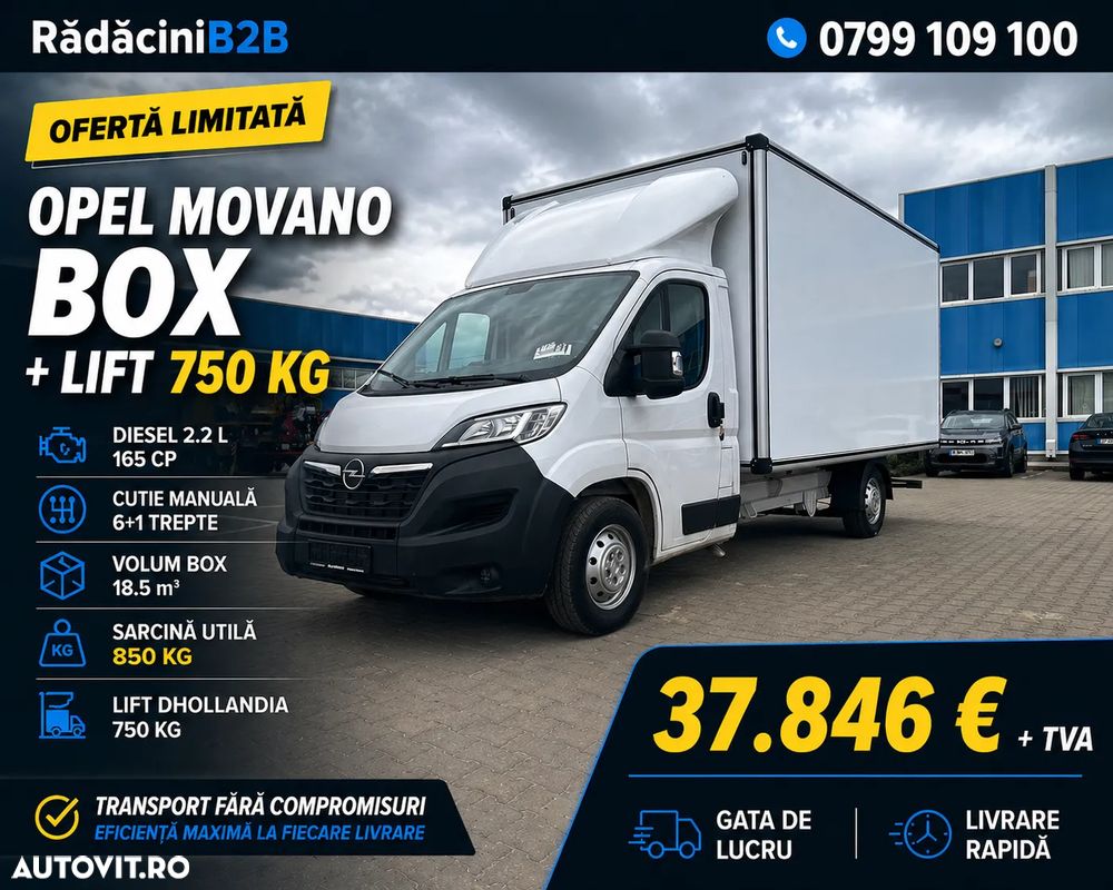 Opel Movano BOX marfuri generale cu lift 750 kg - 1