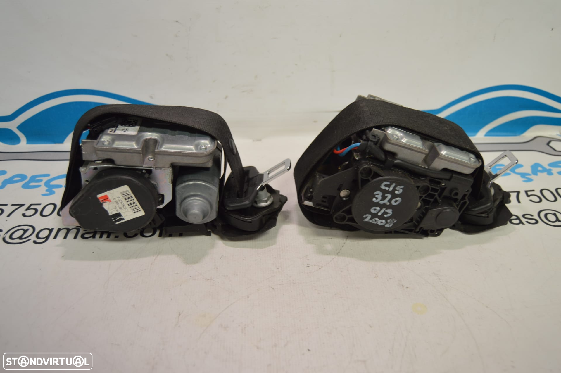 FRENTE INTERIOR TABLIER KIT AIRBAG AIRBAGS CENTRALINA VOLANTE GUIADOR PASSAGEIRO CINTO CINTOS PRÉ-TENSORES MERCEDES BENZ 0285010146 A2196802387 2196802387 305732310 MERCEDES BENZ CLS 320 C219 W219 - 19