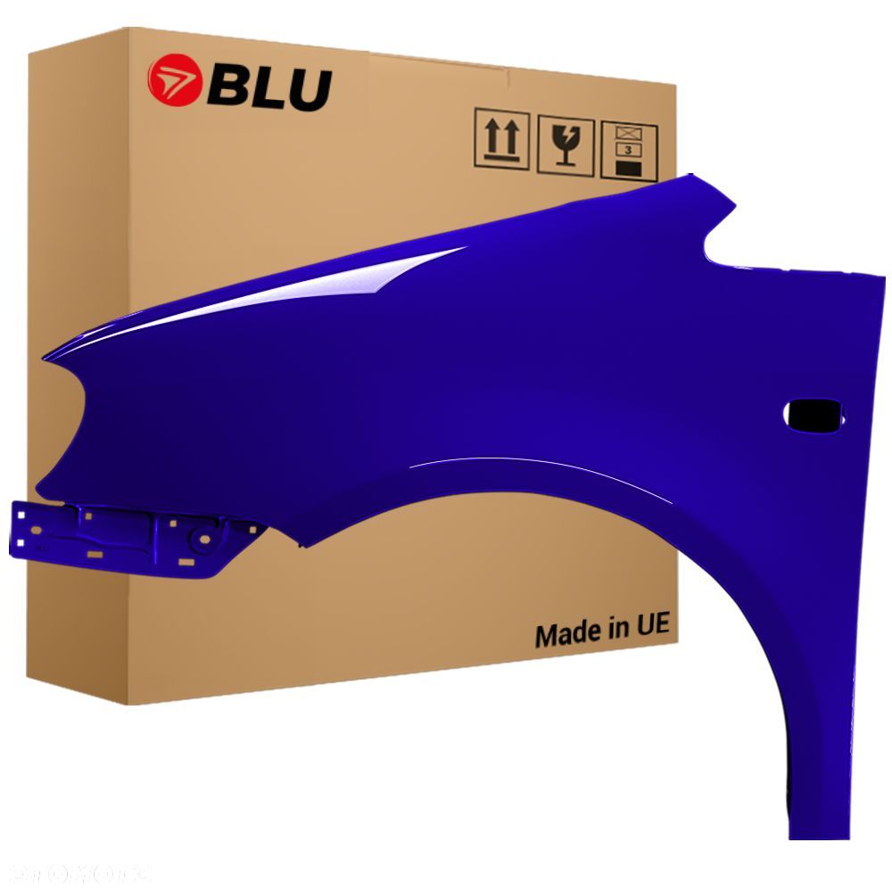 BLU Błotnik VW CADDY III 3 2K LD5Q lewy przód niebieski 2004-2010 ocynk SchattenBlau - 1