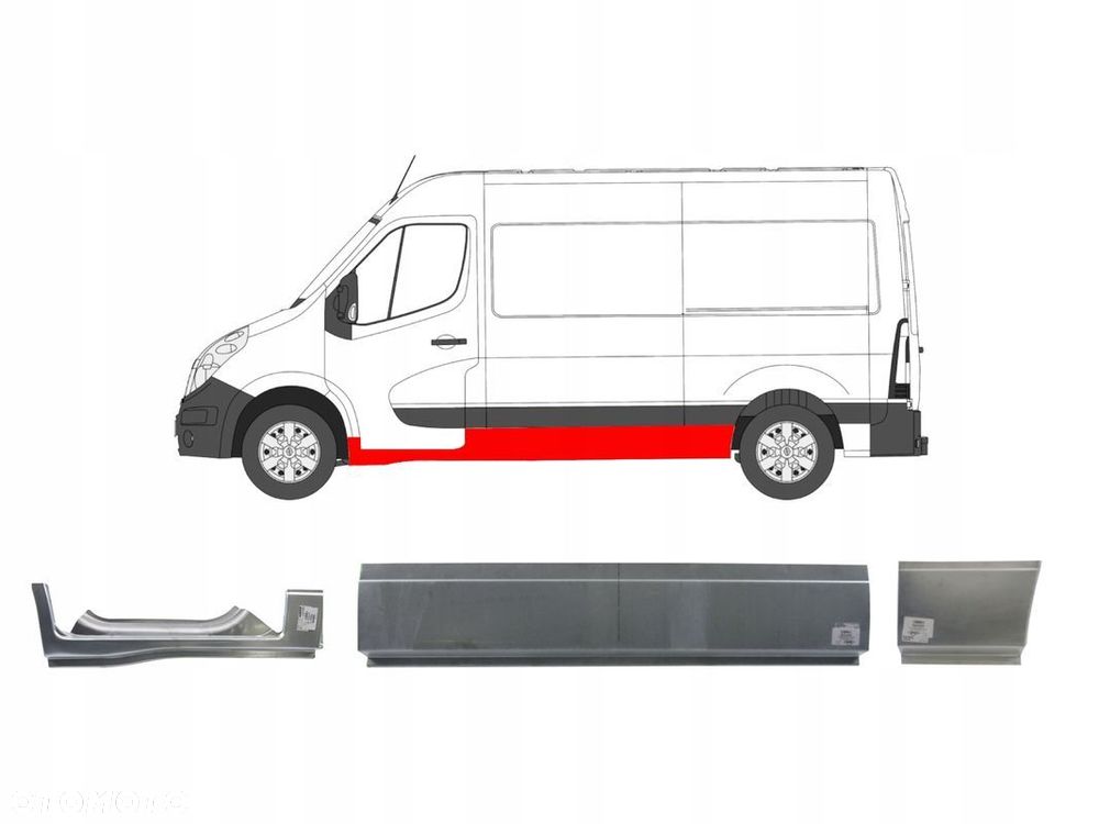 Zestaw Progów / progi Renault Master 10-24 wersja L2 ZESTAW ! Lewa + Prawa - 2