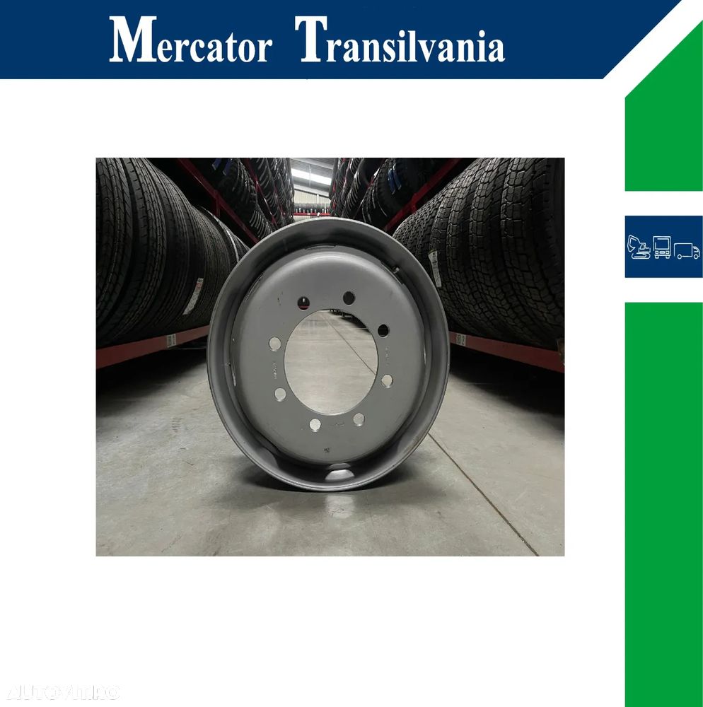 Janta NOUA  Otel 8.25X22.5 Akojant 8 prezoane, 105 mm intre prezoane, fiu 220 mm, flansa laterala Valva exterioara Toate Pozitiile - 1