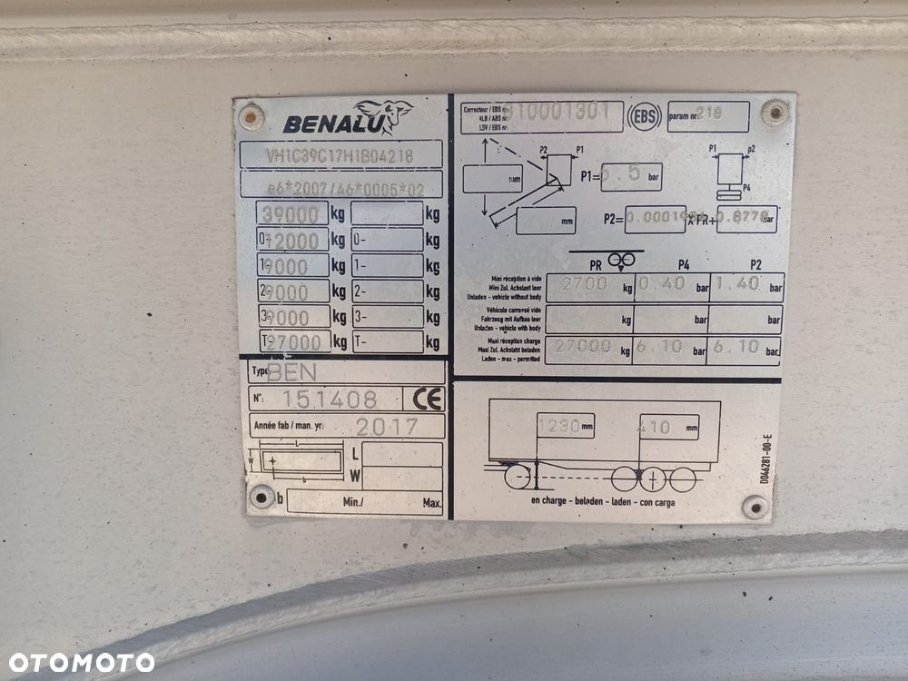 Benalu WYWROTKA WAGA 5 TON /OŚ PODNSZONA -FRANCJA - 6