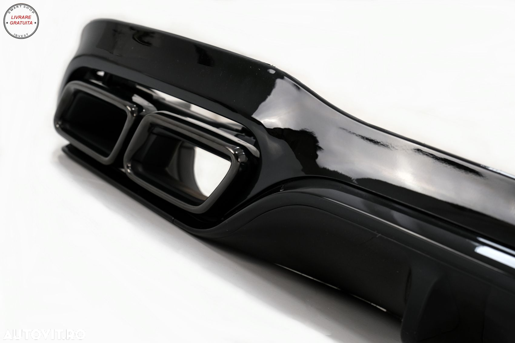 Difuzor Bara Spate cu Ornamente Evacuare Mercedes E-Class W213 (2016-2019) E63 Des- livrare gratuita - 2