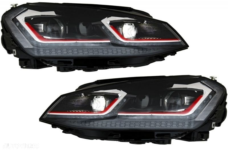 Faruri LED RHD compatibil cu VW Golf 7 VII (2012-2017) Facelift G7.5 G - 4