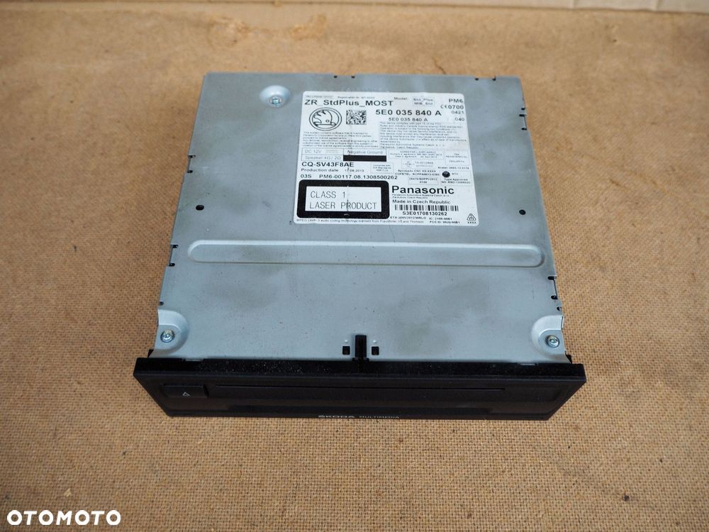 radio czytnik sd mmi skoda octavia iii 5e0035840a panasonic - 2