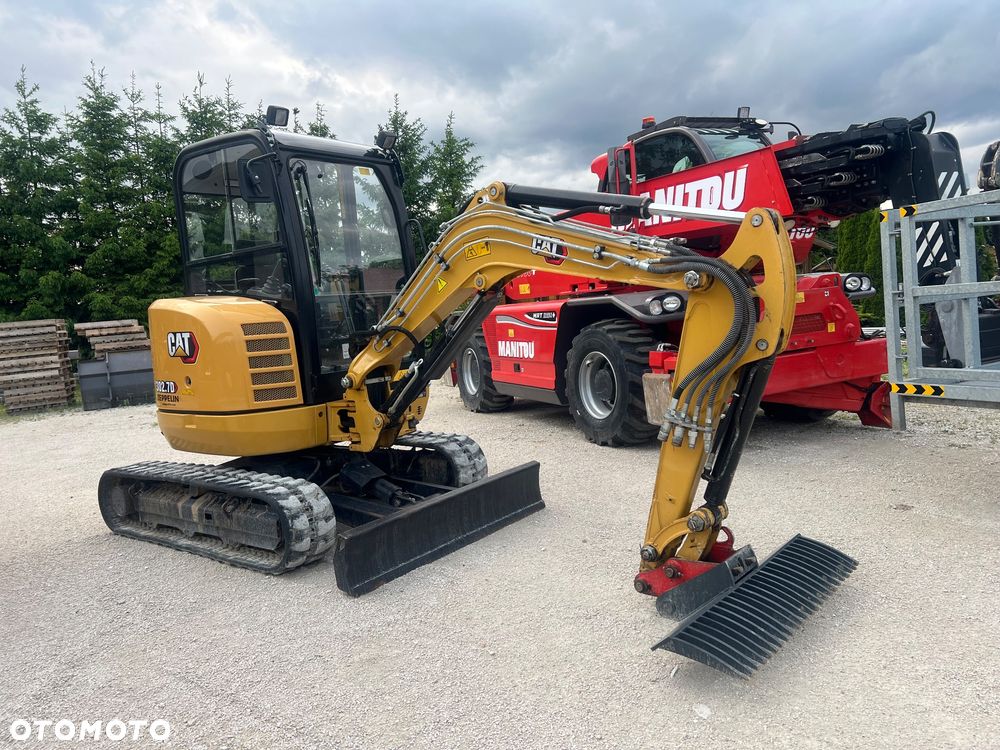 Caterpillar MINIKOPARKA CAT 302,7 gąsienicowa 2x łyżka Grabie WIERTNICA widły 303,5 Catepillar 305 koparka 3 5 tony sprowadzona 1 właściciel po serwisie BOBCAT SANNY YANMAR JCB KUBOTA mini koparka - 4