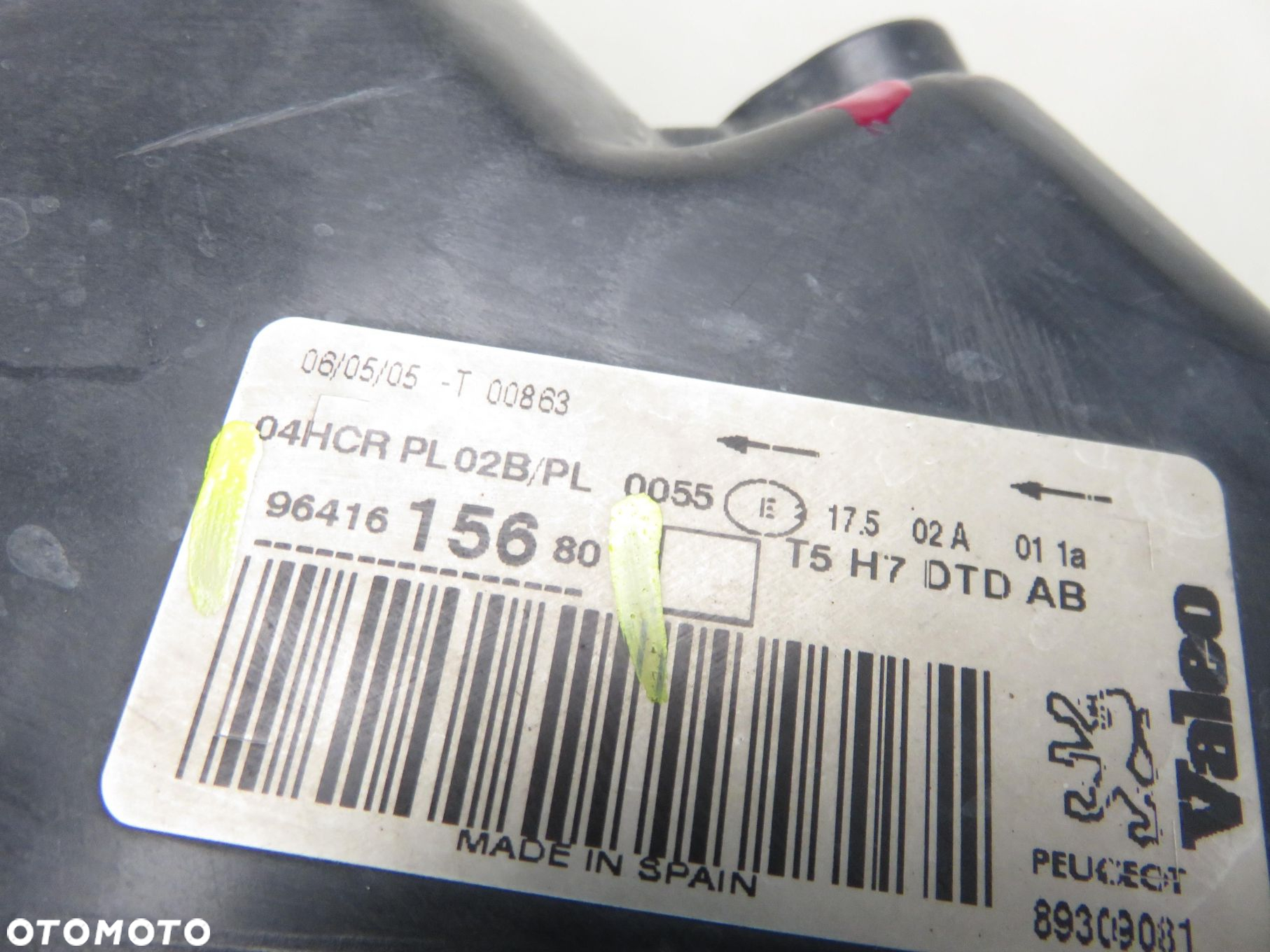 LAMPA PRAWA PRZEDNIA PEUGEOT 307 SW (3H) 9641615680 - 8