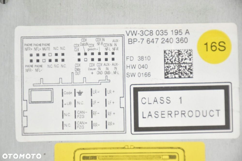 radioodtwarzacz * radio vw golf vi passta b7 3c8035195a - 5
