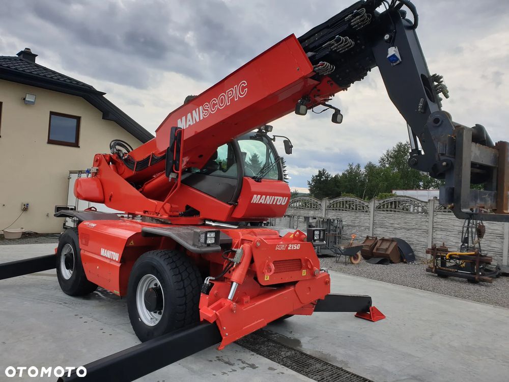 Manitou MRT ROTO 2150 Privilege KOSZ/WIDŁY/PILOTY SPROWADZONA PIĘKNY STAN - 4
