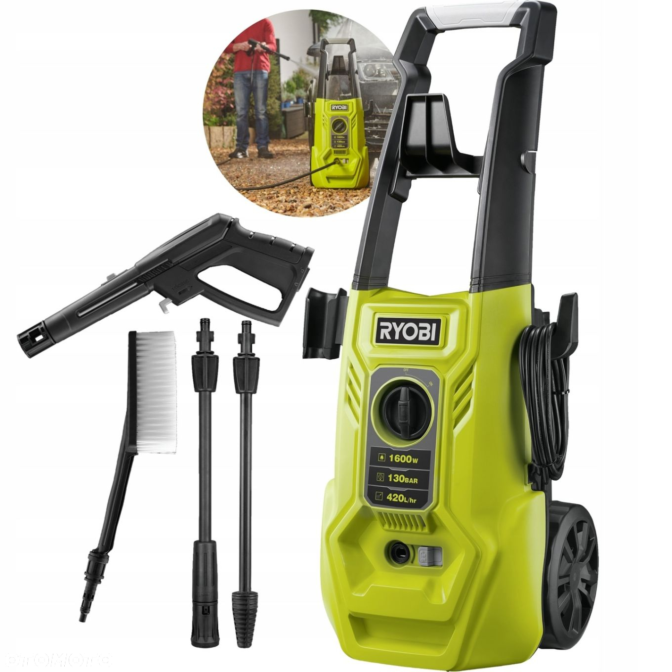 RYOBI MYJKA CIŚNIENIOWA 130bar 1600W RY130PWA - 10
