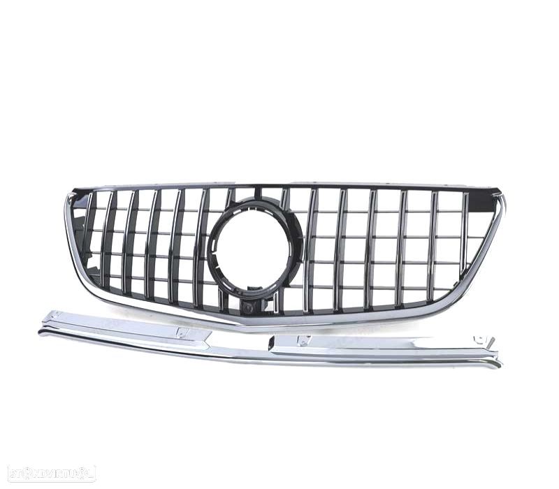 GRELHA FRONTAL MERCEDES CLASE V W447 14-19 PRETO CROMADO LOOK AMG - 2