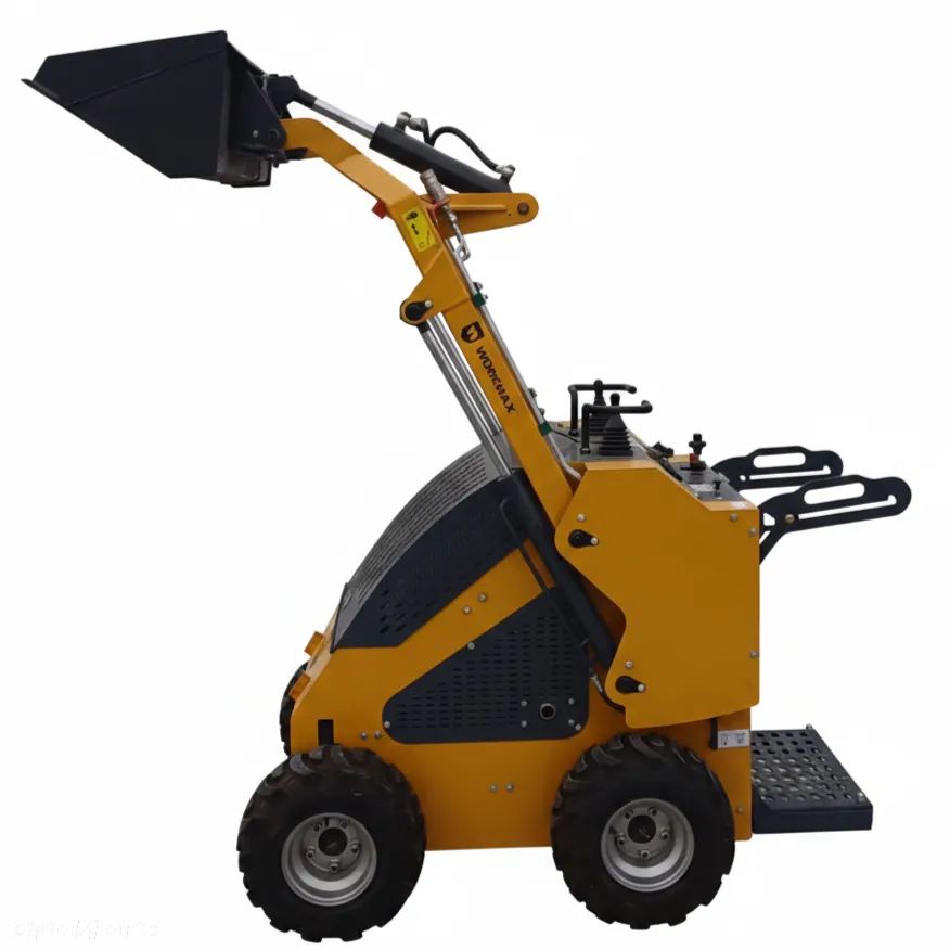 Miniładowarka Kołowa Burtowa WORKMAX 460 SKID-STEER Zestaw (Łyżka + Młot) - 5