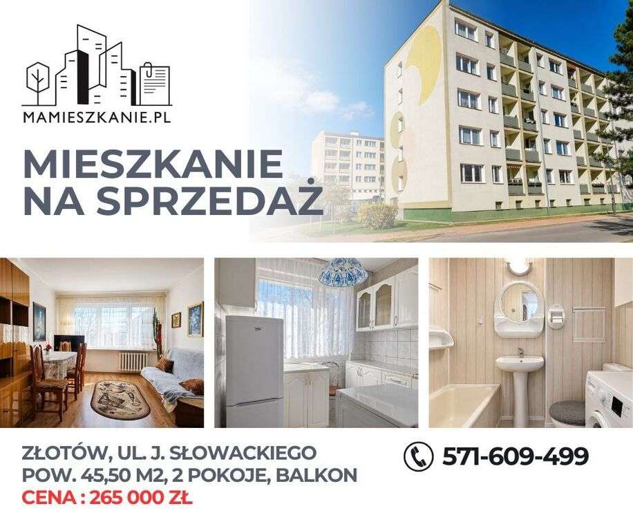Mieszkanie 2 pokoje | 45,5 m² | Złotów