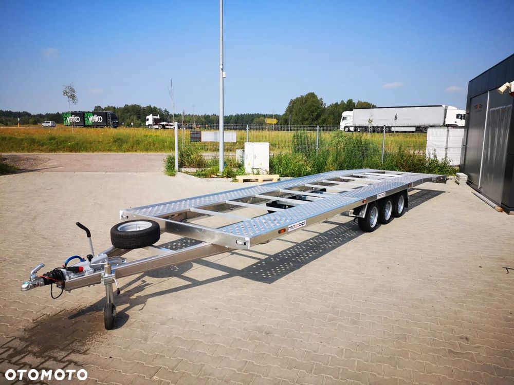 MAZZO DOSTAWA! Laweta aluminiowa 850x204 Masa własna TYLKO 670kg! DMC 3500kg, trzyosiowa, przyczepa na 2 samochody - 6