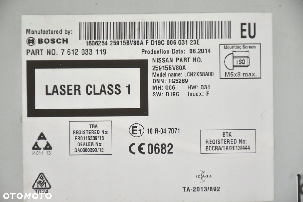 radio nawigacja * nissan juke 25915bv80a - 4