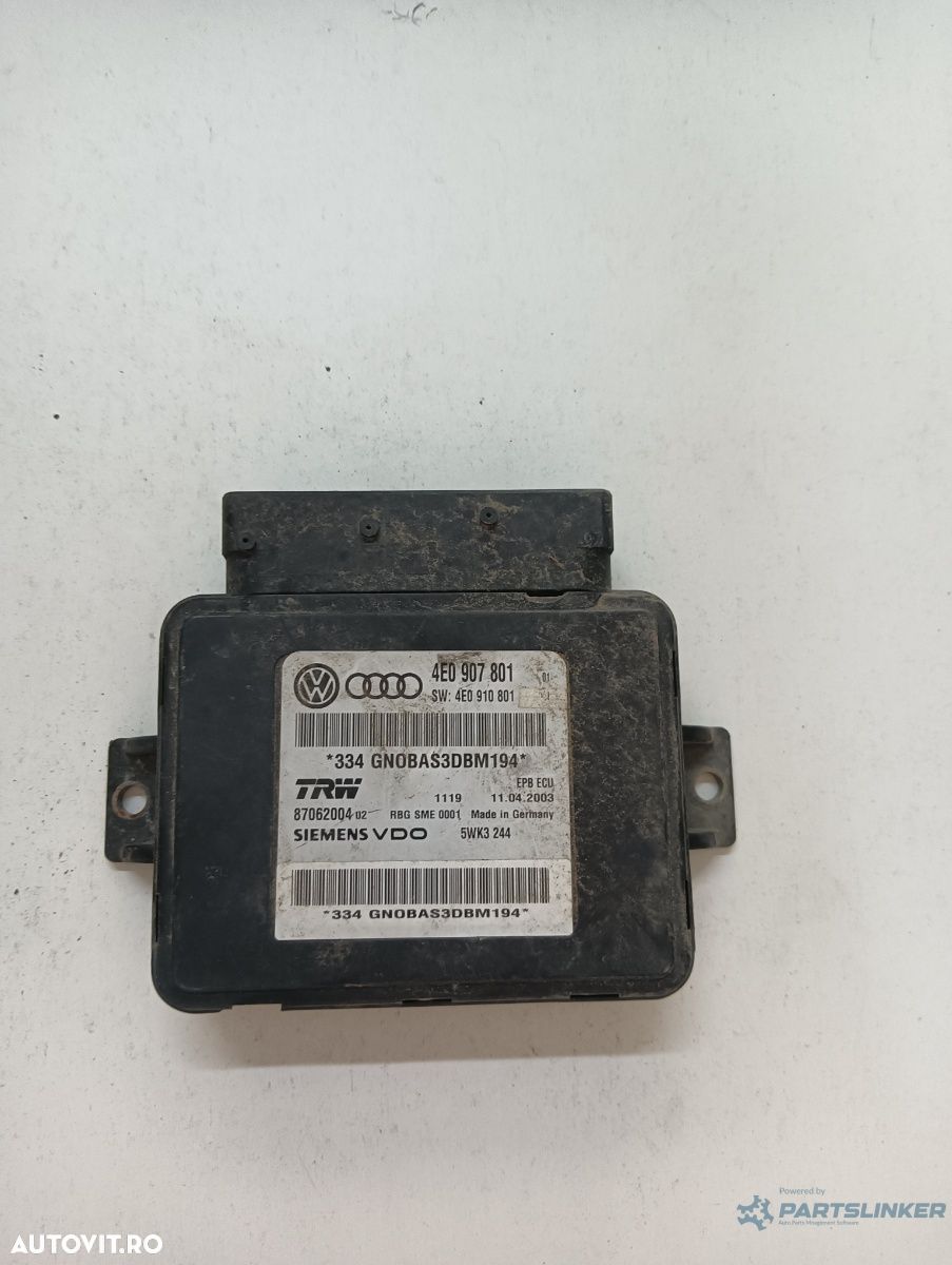 Calculator frana de mana  AUDI A8 II 4E2, 4E8 2002 - 2010 4e0907801 - 1