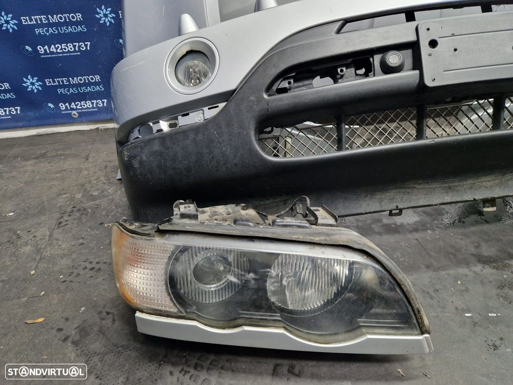 Frente completa usada BMW X5 E53 PRE LCI 3.0D XENON capot parachoques oticas guardalamas - 4
