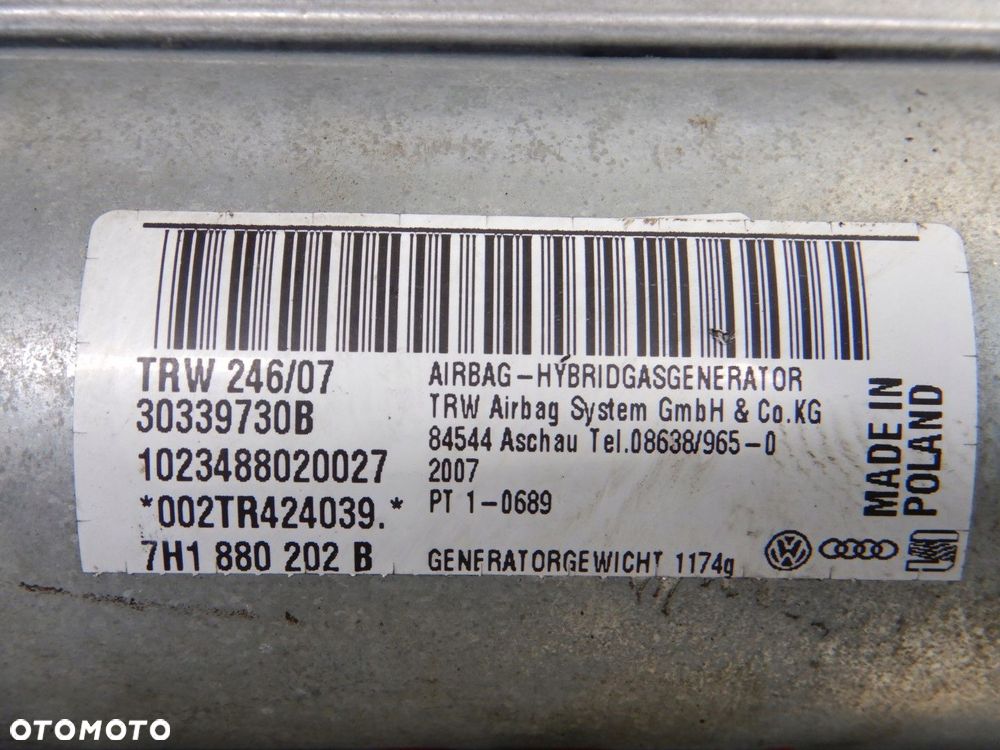 Airbag pasażera VW Transporter T5 2003-2015 7H1880202B ORYGINAŁ - 6