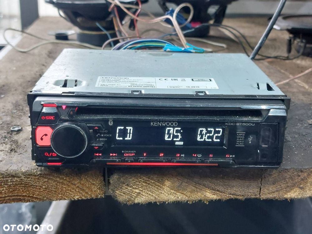 RADIO ODTWARZACZ SAMOCHODOWY 1 DIN KENWOOD KDC-BT500U BT AUX CD USB - 7