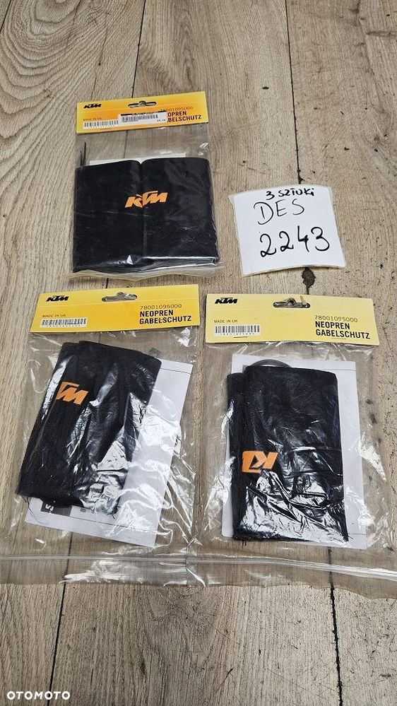 Oryginalne osłony widelca WP o średnicy 43-48 mm neopren KTM (krótkie)  78001095000 - 1